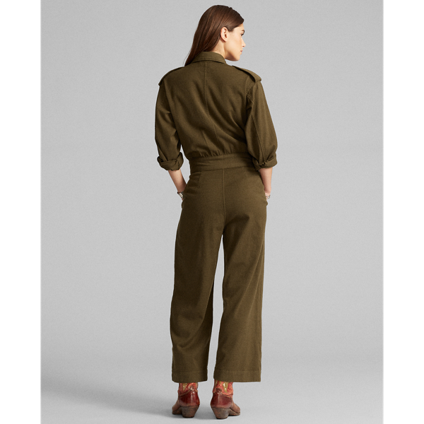 Olive Wool-Blend Twill Coverall RRL 4