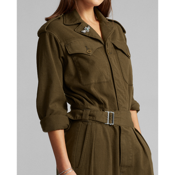 Olive Wool-Blend Twill Coverall RRL 5