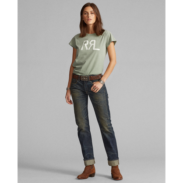 Desert Green Cotton Jersey Graphic Tee RRL 3