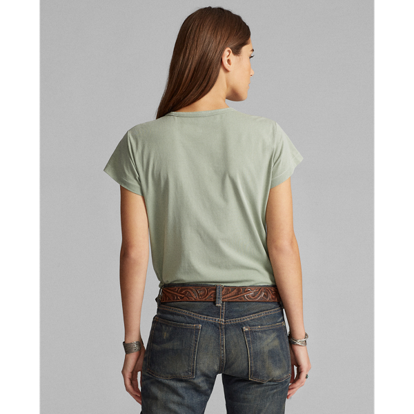 Desert Green Cotton Jersey Graphic Tee RRL 4