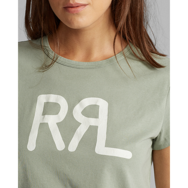 Desert Green Cotton Jersey Graphic Tee RRL 5