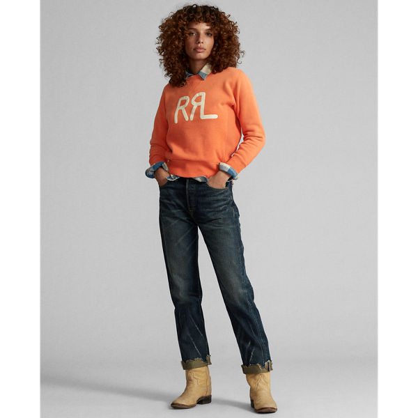 Rescue Orange Cotton-Blend Graphic Sweatshirt RRL 3