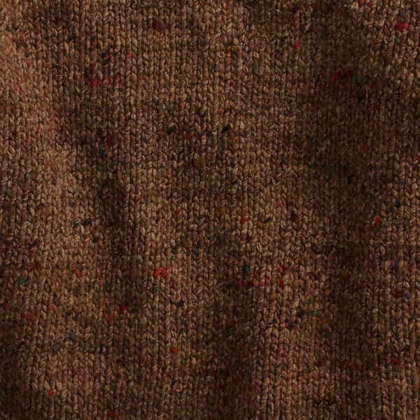 Khaki Donegal Chunky Wool-Blend Roll Neck RRL 6