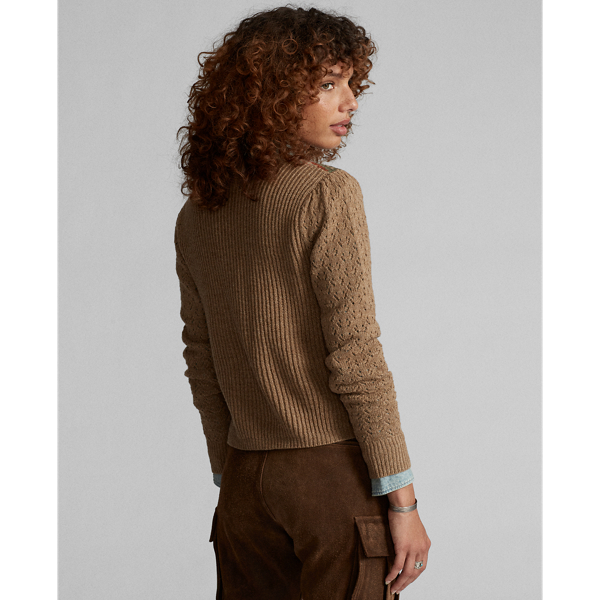 Brown Olive Multi Fair Isle Wool Cardigan RRL 4