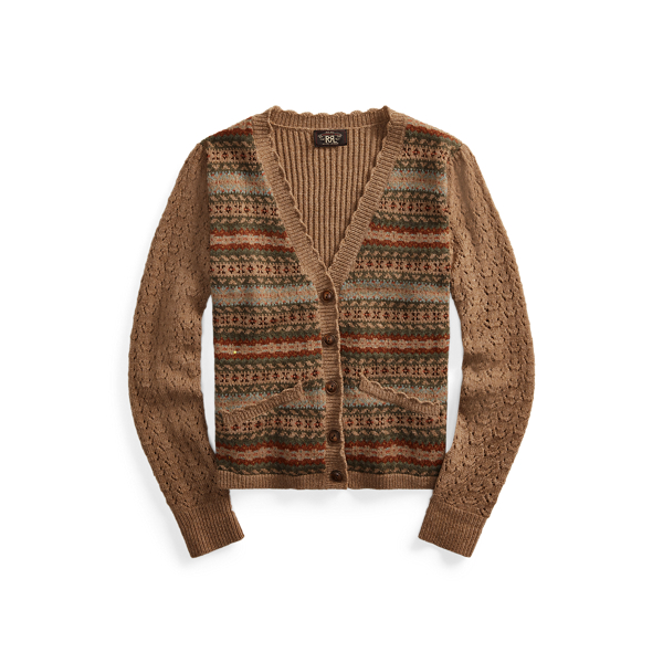 Fair-Isle-Wollstrickjacke RRL in 1