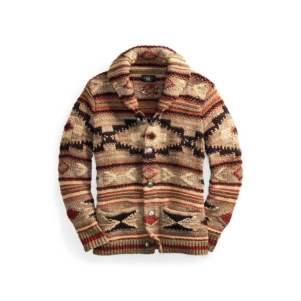 Handgebreid vest van wolmix RRL in 1
