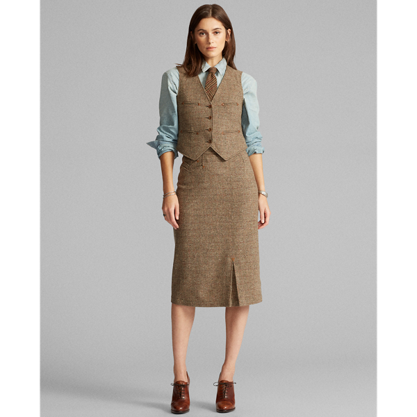 Donegal Tweed Wool Blend Skirt