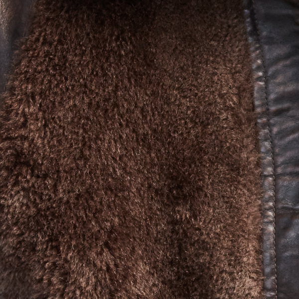 Brown Shearling-Panelled Leather Jacket RRL 6