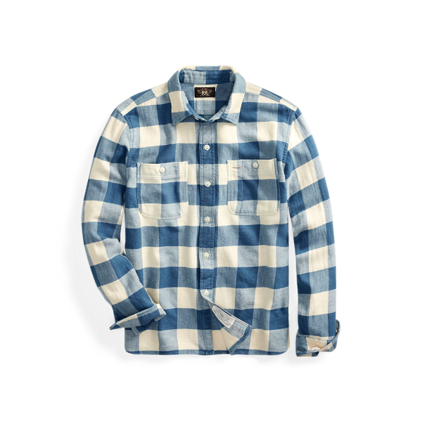 Cotton-Linen Twill Workshirt RRL 1