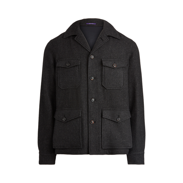 Glen Plaid Camel-Hair Sport Coat