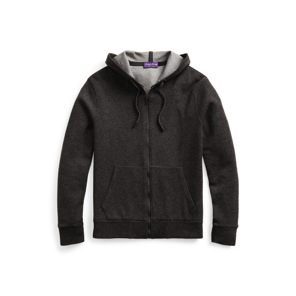 Sweat &agrave; capuche cachemire m&eacute;lang&eacute; Purple Label en 1
