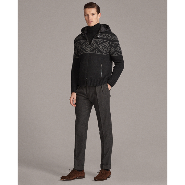 Charcoal Multi Hybrid Hooded Jumper Purple Label 3