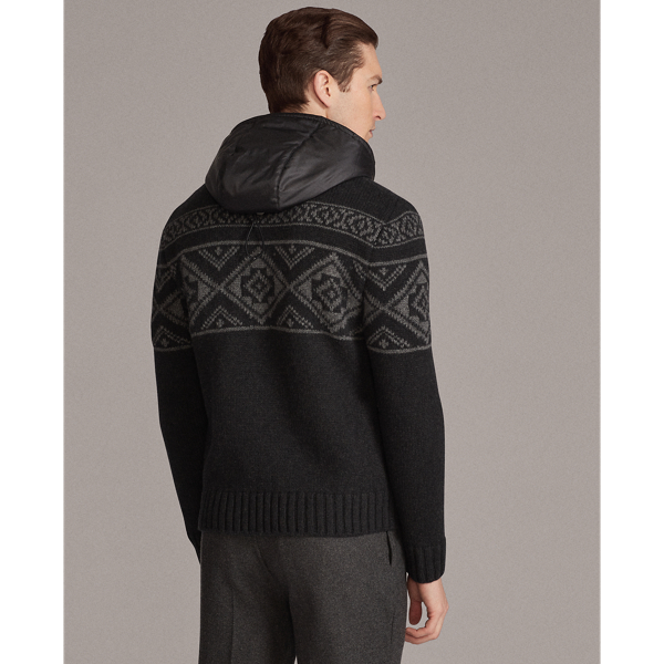 Charcoal Multi Hybrid Hooded Jumper Purple Label 5