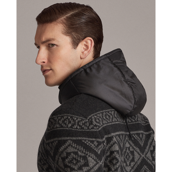Charcoal Multi Hybrid Hooded Jumper Purple Label 7