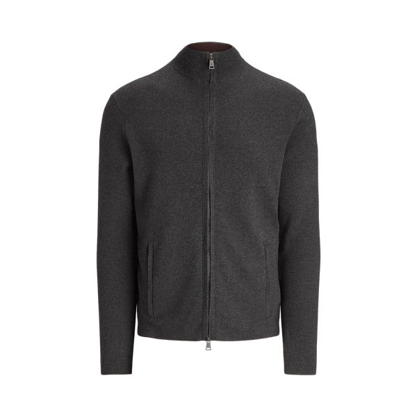 Silk-Cashmere Full-Zip Jumper Purple Label 1