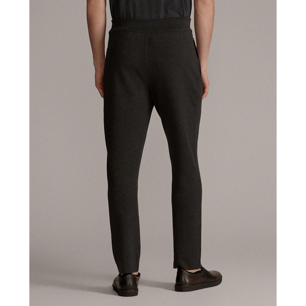 Charcoal Melange/Brown Knit Silk-Cashmere Trouser Purple Label 5
