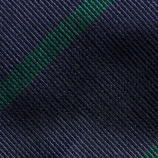 Navy/Green Striped Silk Repp Tie Purple Label 3