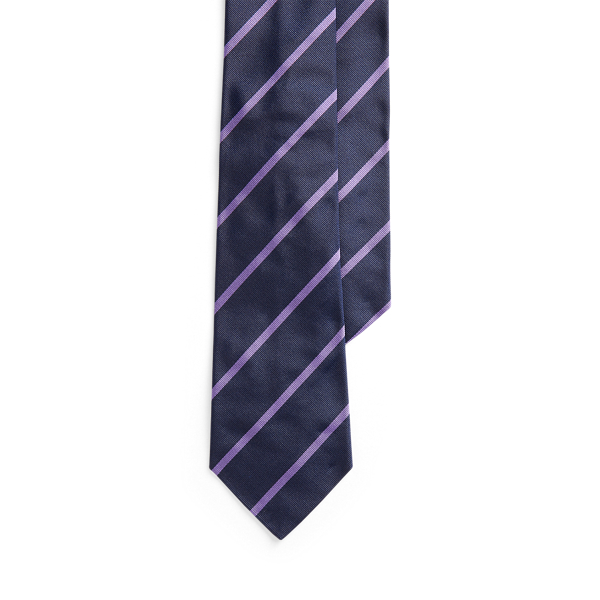 Striped Silk Repp Tie Purple Label em 1