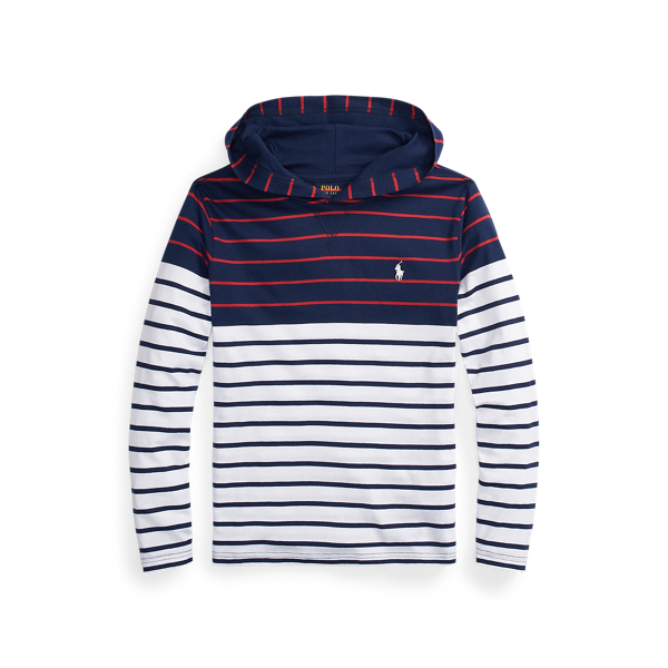 Striped Cotton Hooded Tee Boys 6-14 Years 1