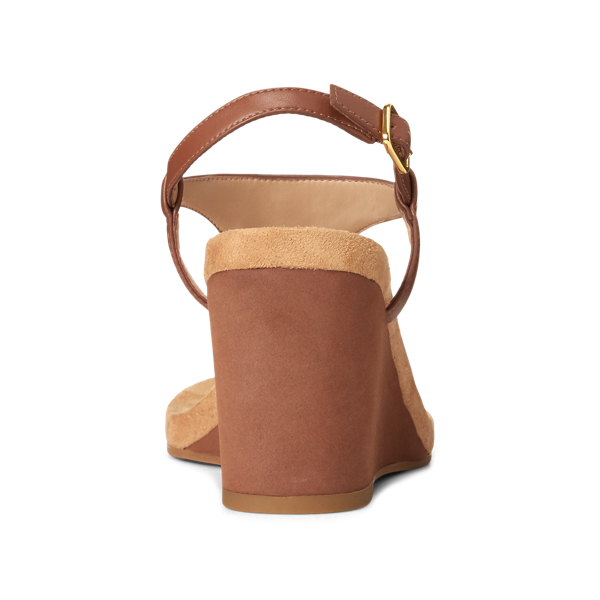 Kunstledersandale Jeannie Lauren in Tiefes Sattelbraun 4