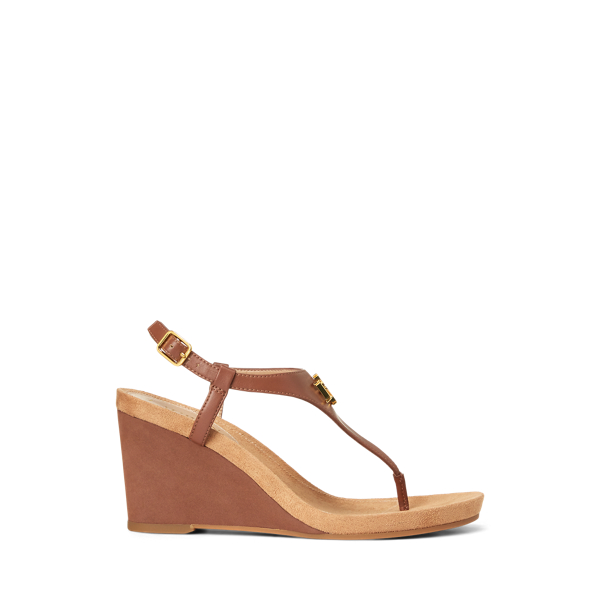 Jeannie Faux Leather Sandal for Women Ralph Lauren UK