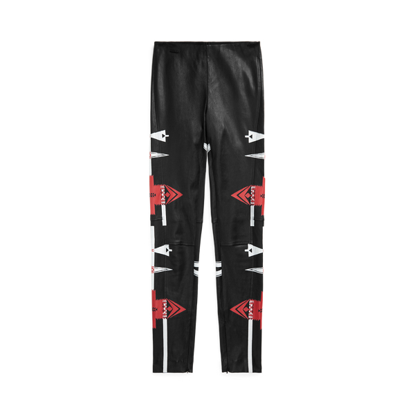 Print Lambskin Skinny Trouser