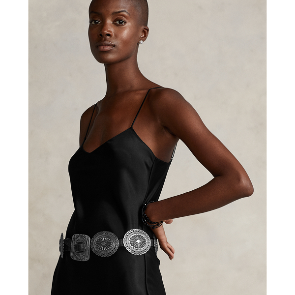 Black Satin Slip Dress Polo Ralph Lauren 6
