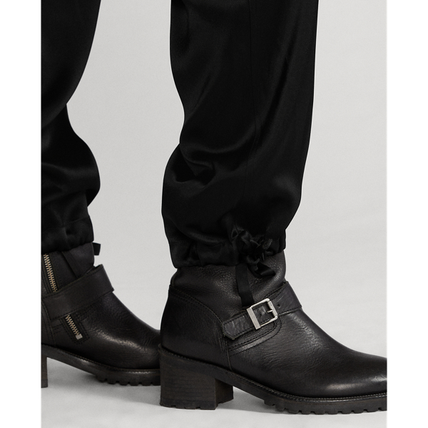 Black Satin Cargo Trousers Polo Ralph Lauren 6
