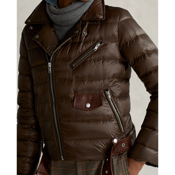Dark Beech Down-Filled Moto Coat Polo Ralph Lauren 6