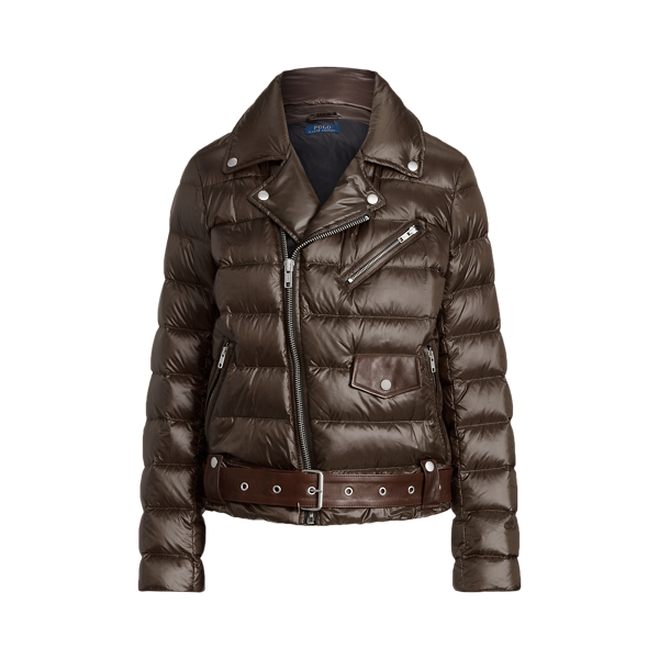 Polo ralph lauren moto down jacket on sale