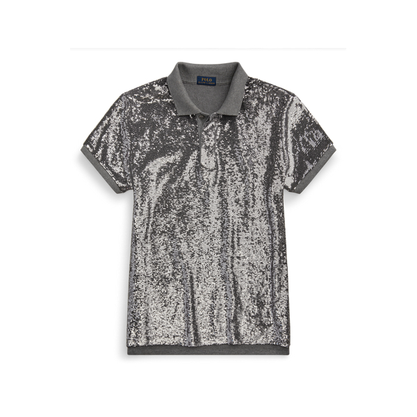 Mirror Sequin Sequined Mesh Polo Shirt Polo Ralph Lauren 2