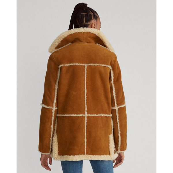 Pale Russet/Spring Beige Reversible Shearling Coat Polo Ralph Lauren 6