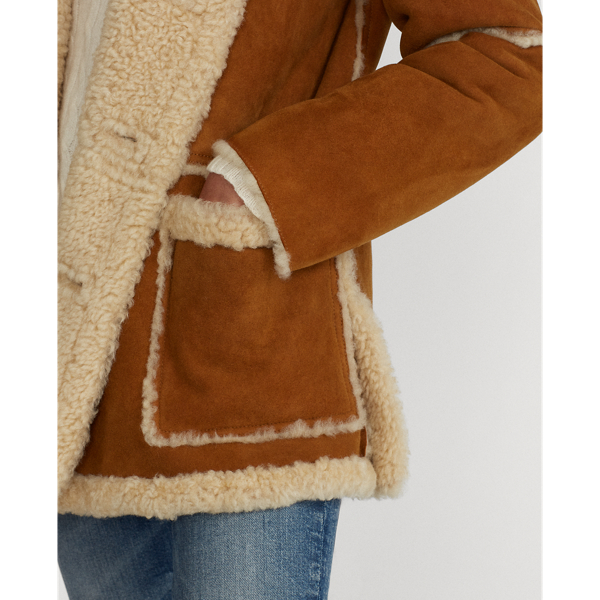Pale Russet/Spring Beige Reversible Shearling Coat Polo Ralph Lauren 7