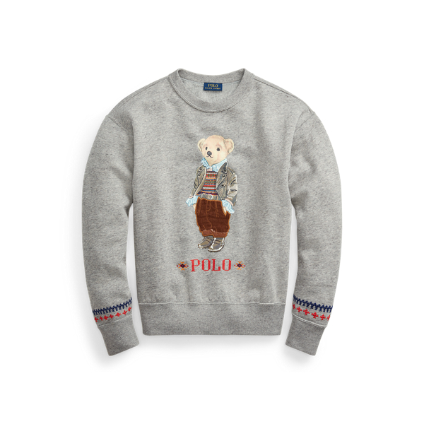 Dark Vintage Heather Polo Bear Fleece Sweatshirt Polo Ralph Lauren 2