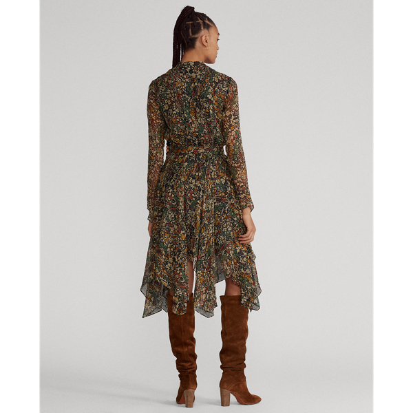 Easton Floral Floral Handkerchief-Hem Dress Polo Ralph Lauren 5