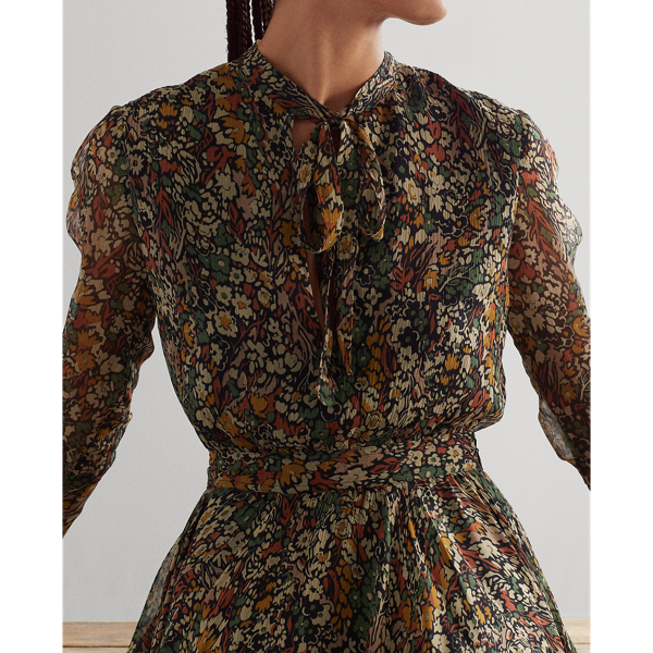 Easton Floral Floral Handkerchief-Hem Dress Polo Ralph Lauren 6
