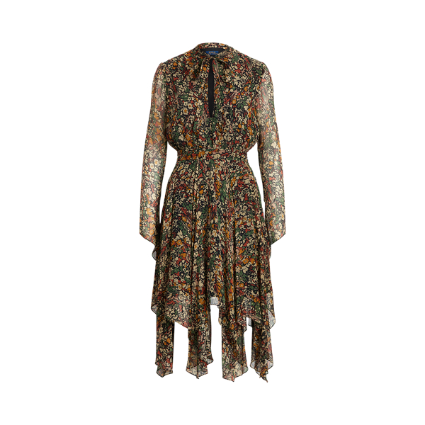 Easton Floral Floral Handkerchief-Hem Dress Polo Ralph Lauren 2