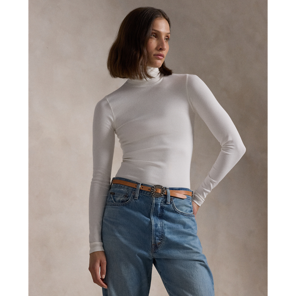 Stretch Ribbed Turtleneck