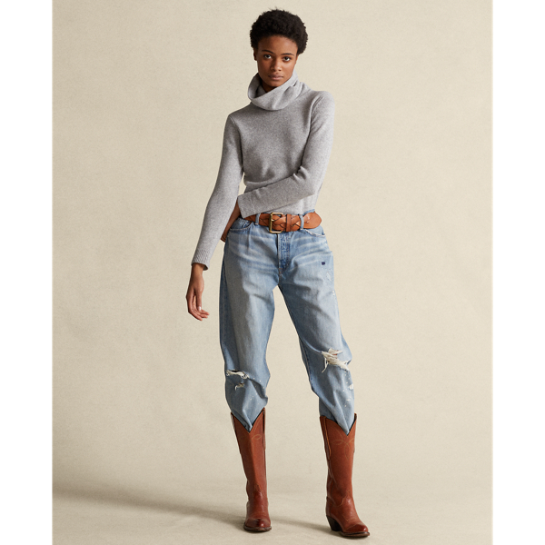 Brume Heather Cashmere Roll Neck Polo Ralph Lauren 4