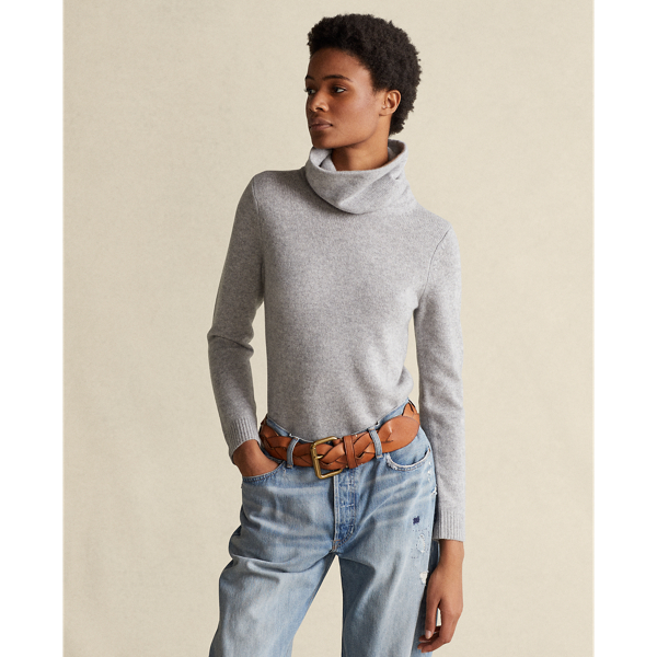 Brume Heather Cashmere Roll Neck Polo Ralph Lauren 5