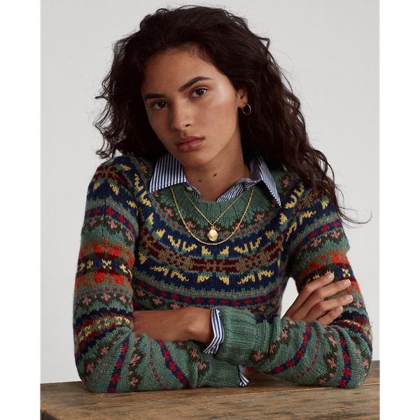 Fair-Isle-Pullover aus Wollmischung Polo Ralph Lauren in Urlaubs-Grün multi 7
