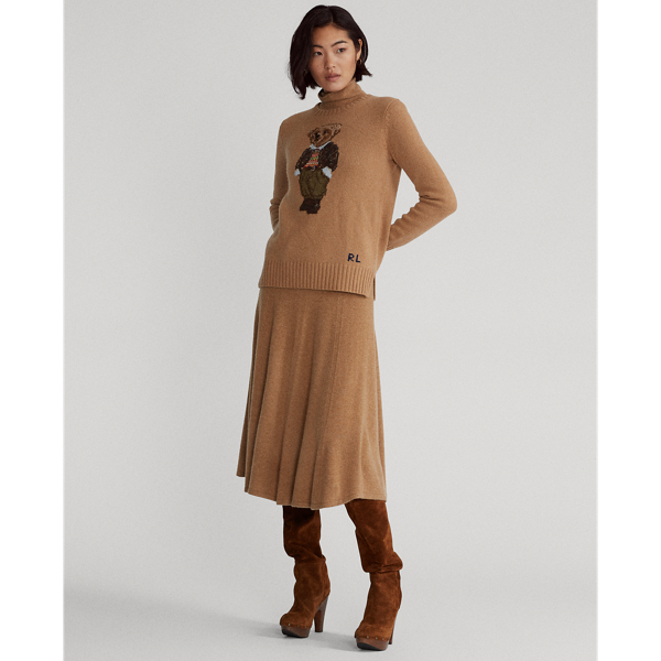 Camel Melange Multi Polo Bear Wool-Blend Jumper Polo Ralph Lauren 4