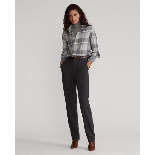 Heather Grey/Dark Heather Classic Fit Plaid Shirt Polo Ralph Lauren 4