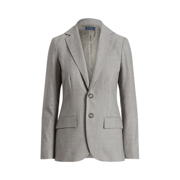 Stretch Wool Single-Breasted Blazer
