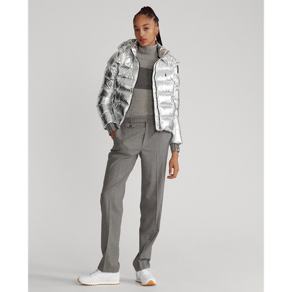 Mirror Silver Metallic Down-Filled Jacket Polo Ralph Lauren 4