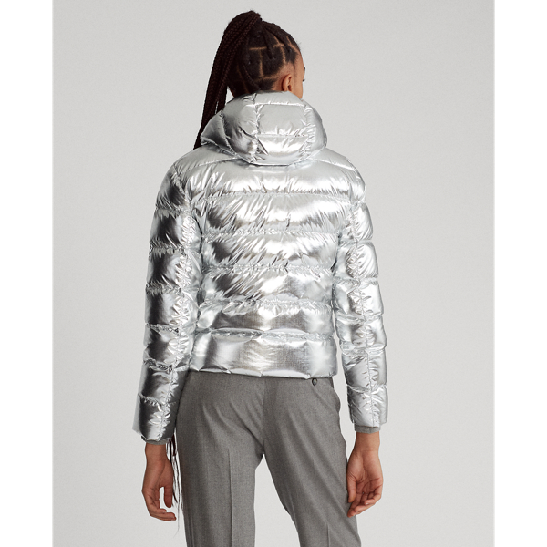 Mirror Silver Metallic Down-Filled Jacket Polo Ralph Lauren 5