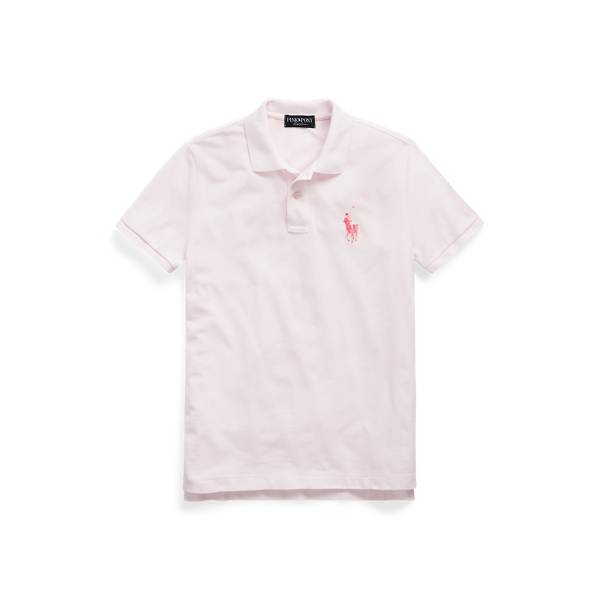 Pink Pony Cotton Mesh Polo Shirt