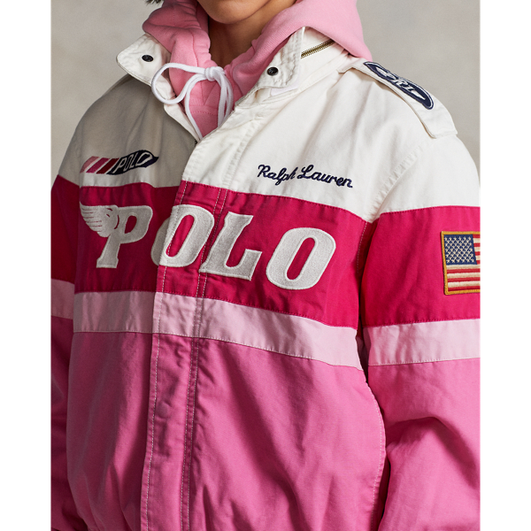 Pink Pony Cotton Canvas Bomber Jacket for Women | Ralph Lauren® PY