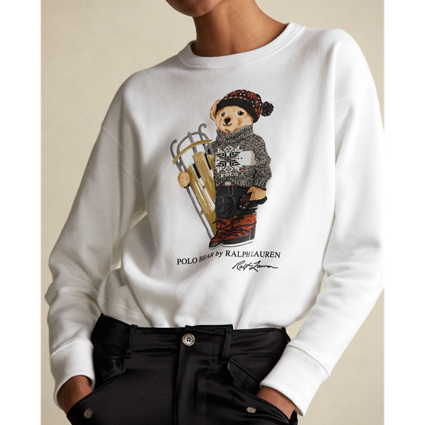 White Sled Polo Bear Sweatshirt Polo Ralph Lauren 6