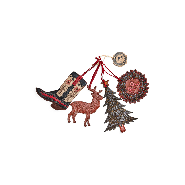 Leather Ornament 4-Piece Set